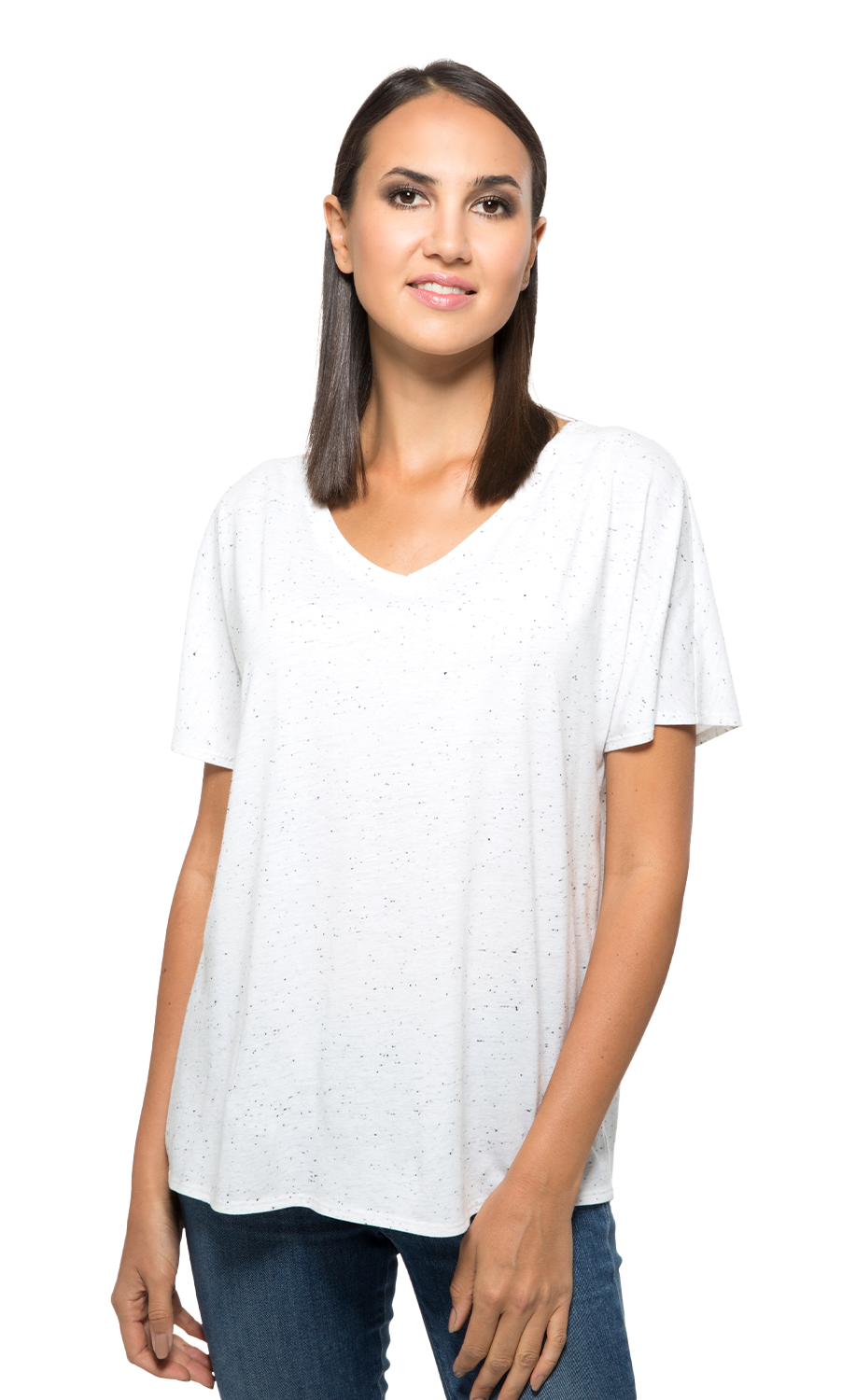The Fleck Loose V-Neck Tee