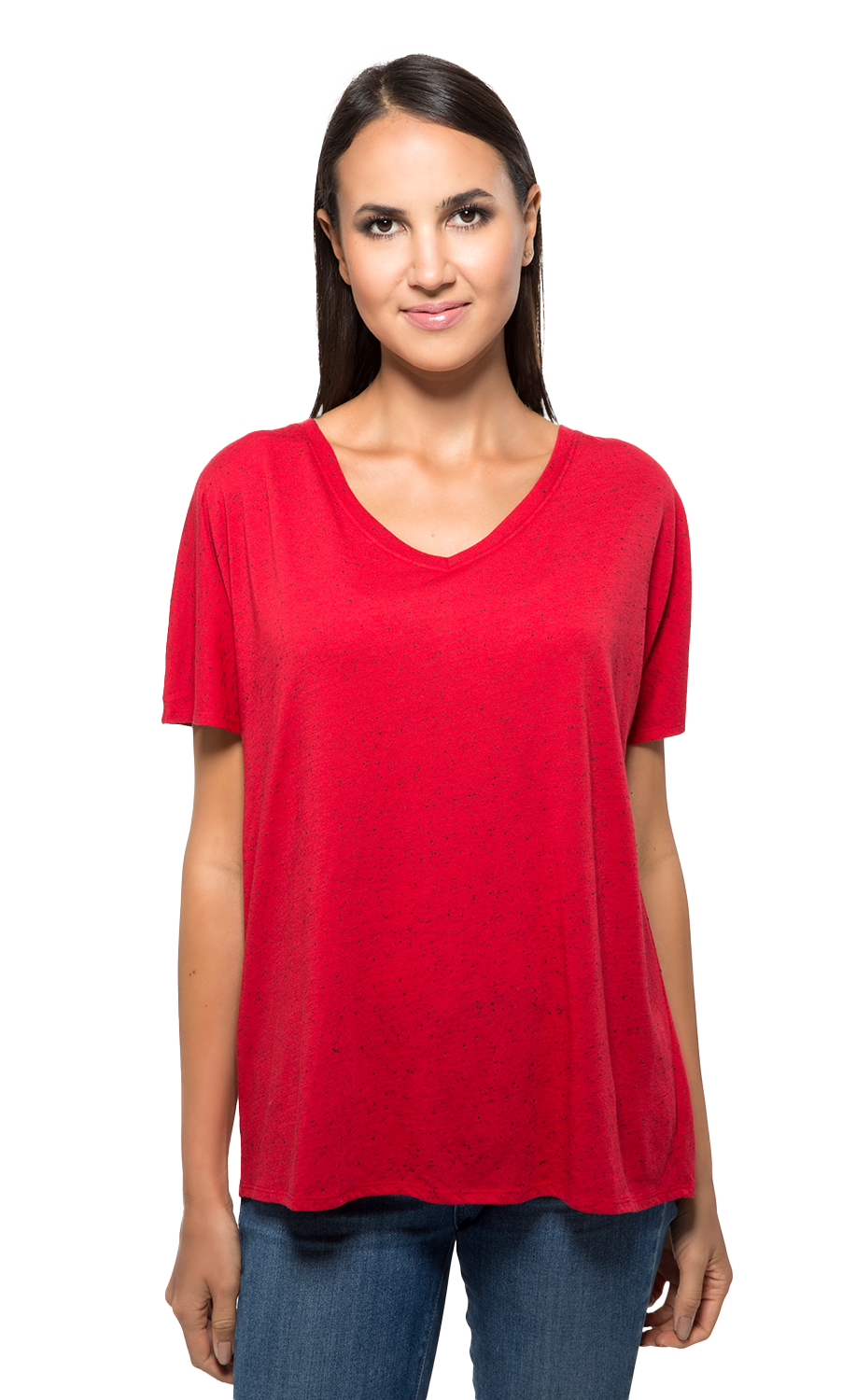 The Fleck Loose V-Neck Tee