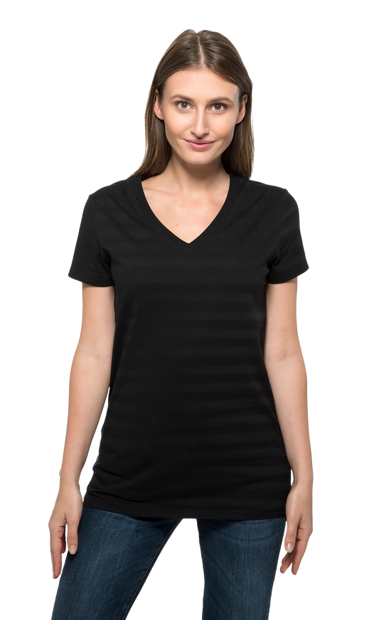 The Invisible Stripe V-Neck Tee