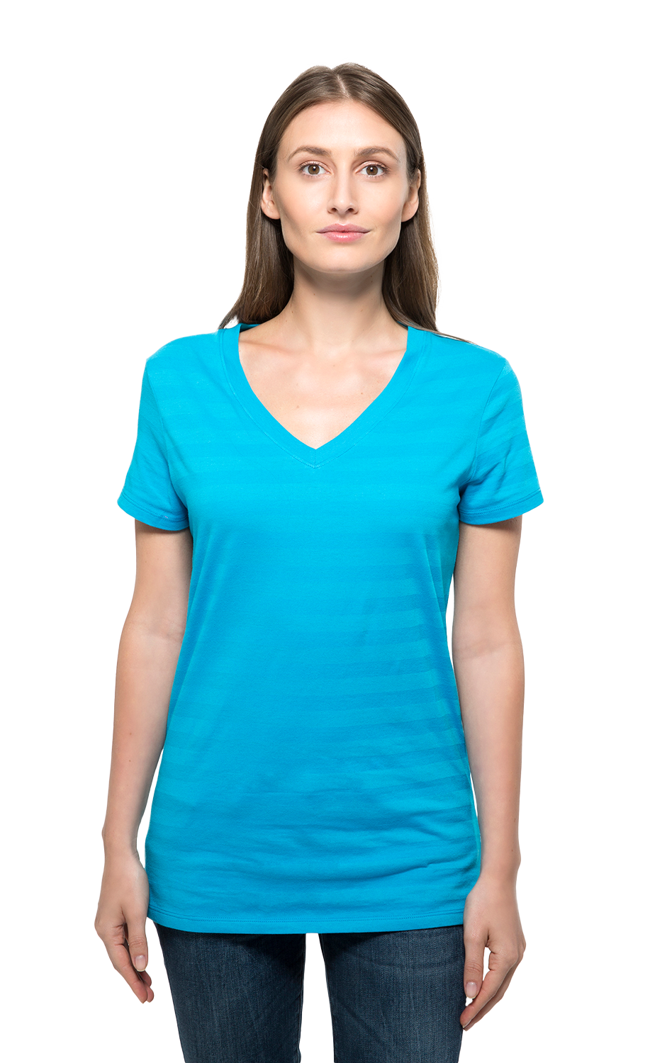 The Invisible Stripe V-Neck Tee
