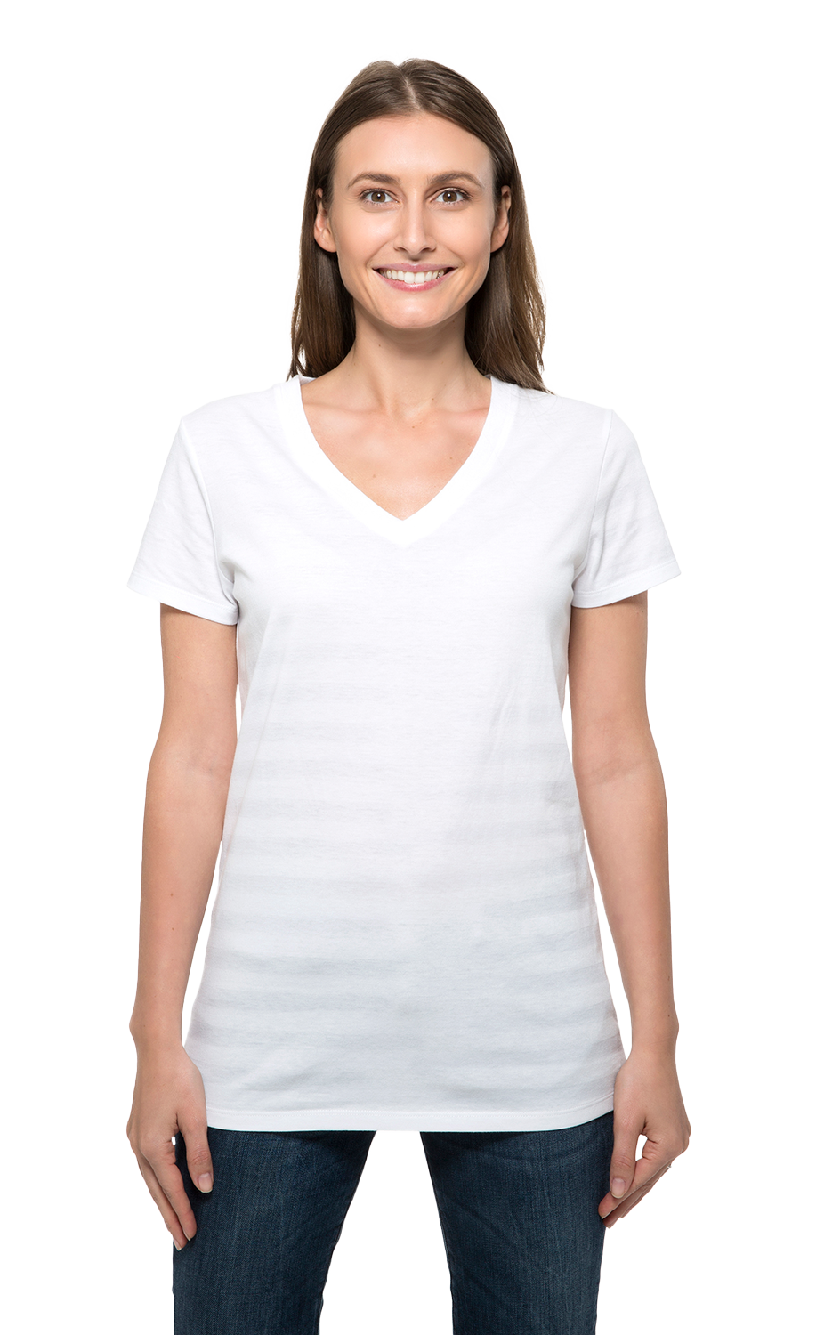 The Invisible Stripe V-Neck Tee