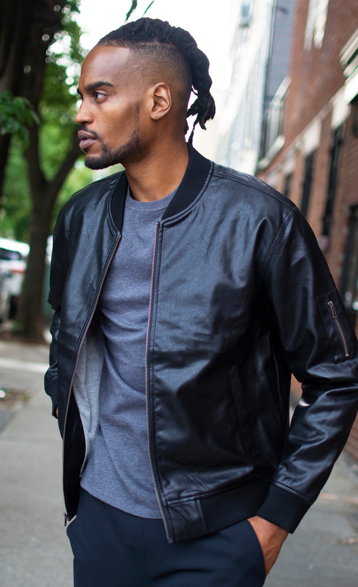 The Vegan Leather Bomber Jacket