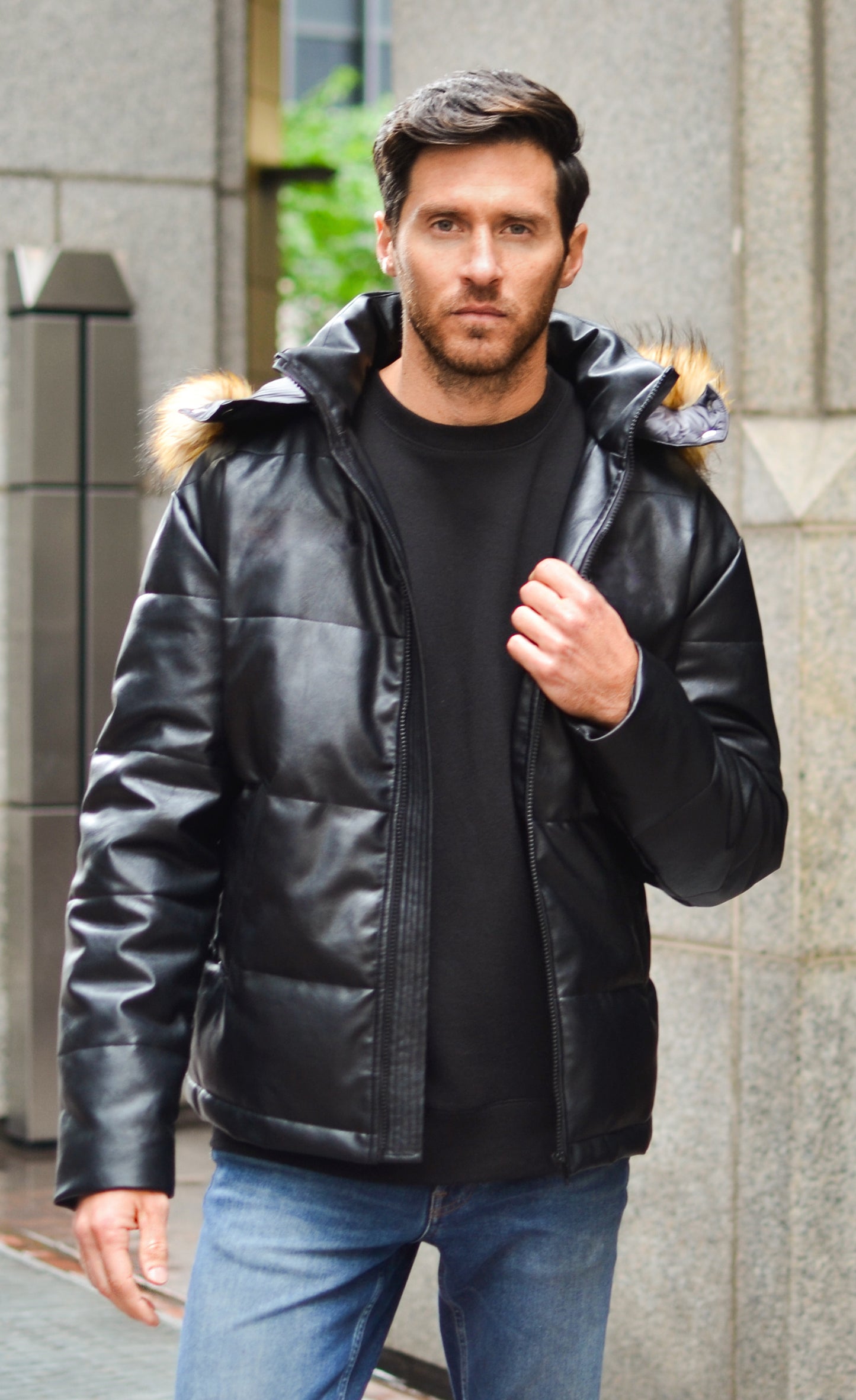 The Vegan Leather Puffer