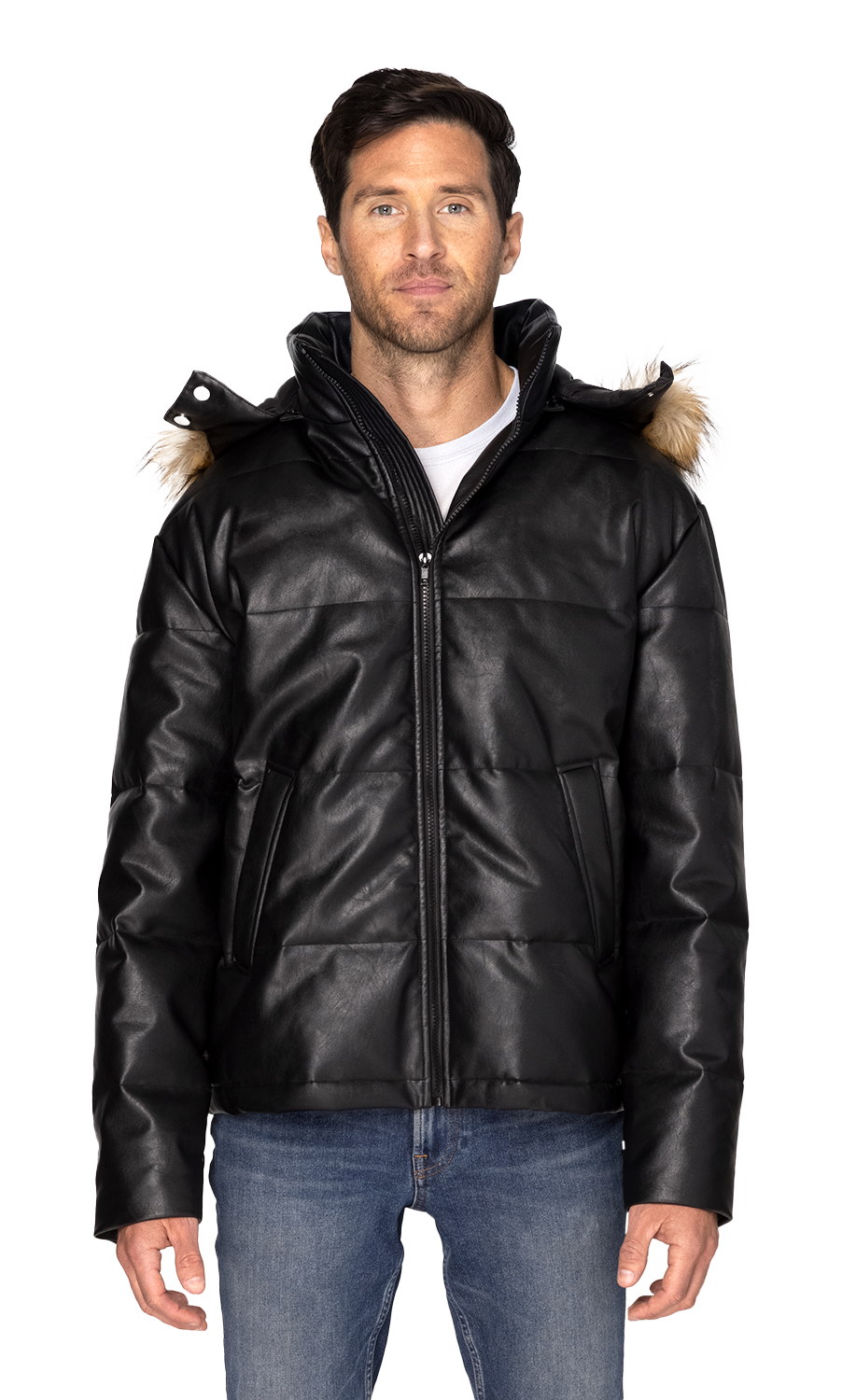 The Vegan Leather Puffer