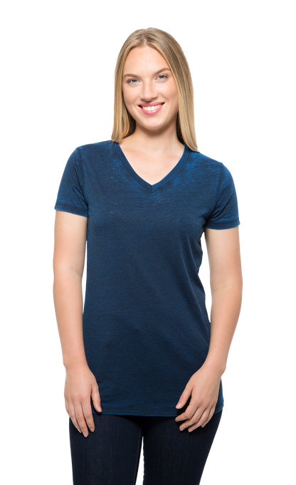 The Cross Dye V-Neck Tee