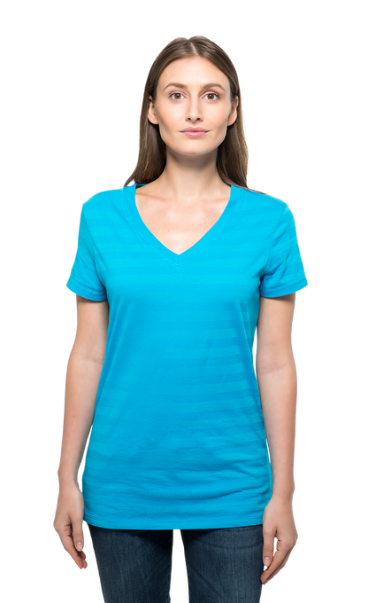 The Invisible Stripe V-Neck Tee