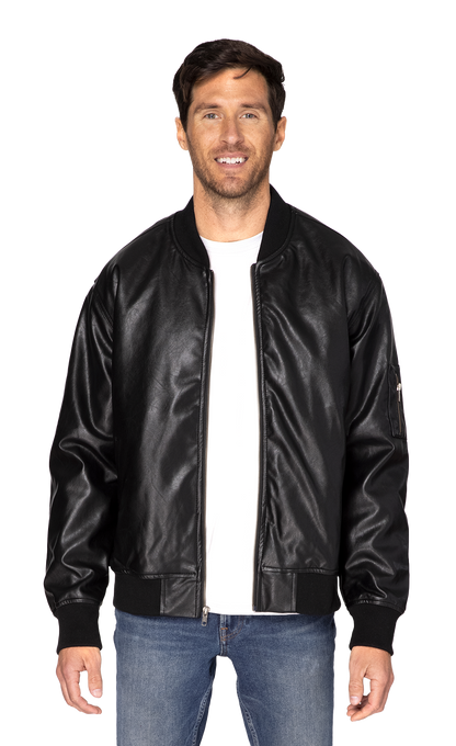 The Vegan Leather Bomber Jacket