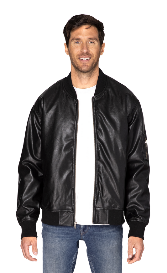 The Vegan Leather Bomber Jacket