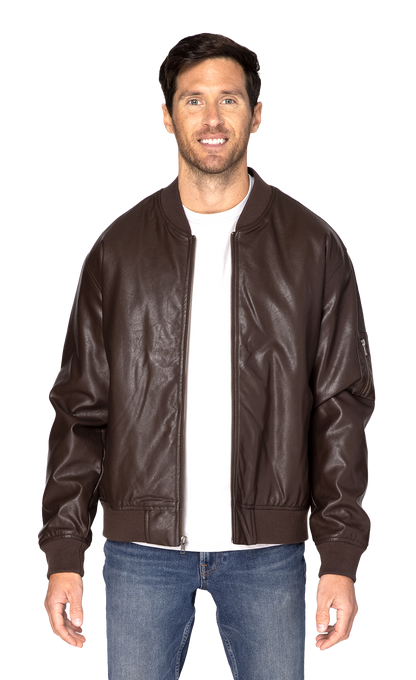 The Vegan Leather Bomber Jacket